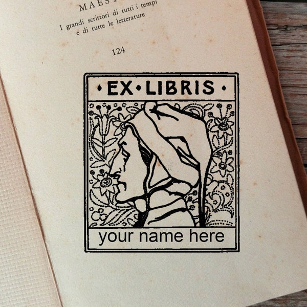 Dante Alighieri Sello Ex Libris Personalizable, Sello de Libro Personalizable, Sello de Biblioteca Personalizado -1506240419-