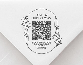 Codice QR personalizzato Timbro matrimonio RSVP Timbro personalizzato Codice QR Matrimonio Rsvp Timbro di gomma Sito Web matrimonio Timbro codice QR personalizzato -120712423