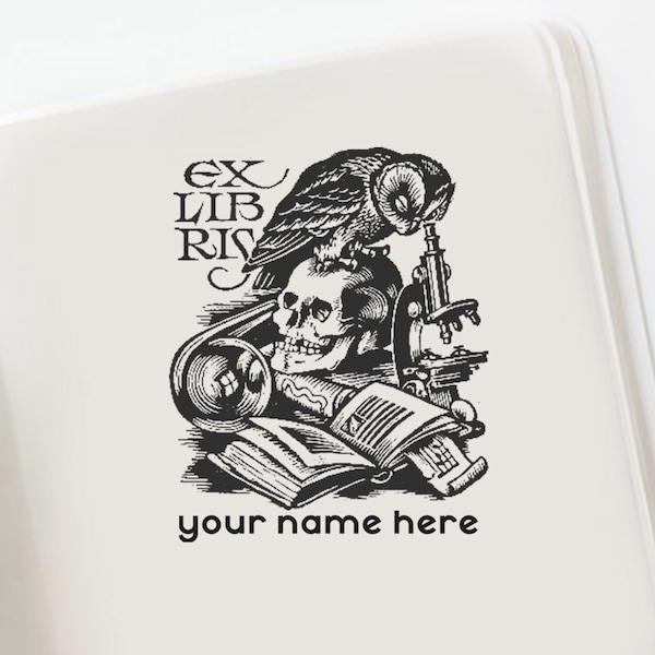 Custom Ex Libris Stamp Personalized Gift for Book Lover Gif Idea for Corporation Custom Stamp Gift for Reader Lover Library Stamp Gift Box