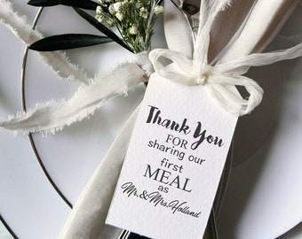 Thank You for Sharing Our first Meal Custom Stamp, Wedding Custom Tags Stamp, DIY Wedding Custom Stamp  -1648100418-