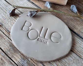 Il tuo logo Timbro in argilla Timbro con logo personalizzato per ceramica per vasai Timbro personalizzato regalo per creatore di argilla Timbro regalo Timbro di design