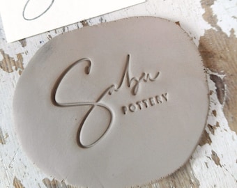 Signature Custom Clay Stamp for Pottery with Your Own Signature Pottery Stamp for Ceramist Custom Clay Stamp Git with Text or Image