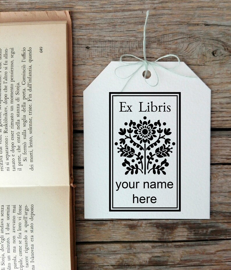Vintage Style Custom Ex Libris Stamp Art Deco Custom Etsy