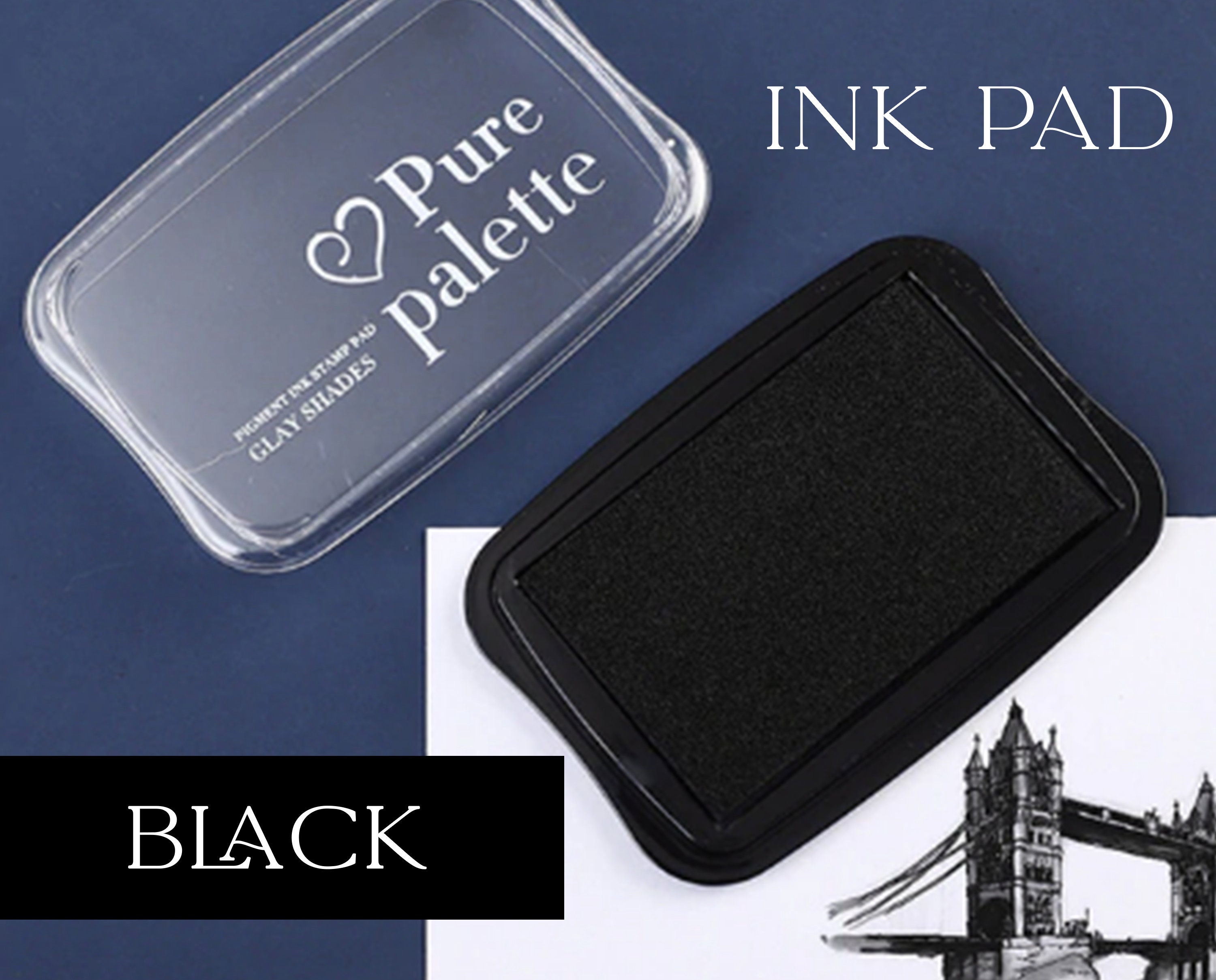 WHITE INK PAD, Rubber Stamp Ink Pad, Ink Pads, Stamp Pad, Pad for Wood Stamp,  White Ink to Reload Ink Pads, White Ink 