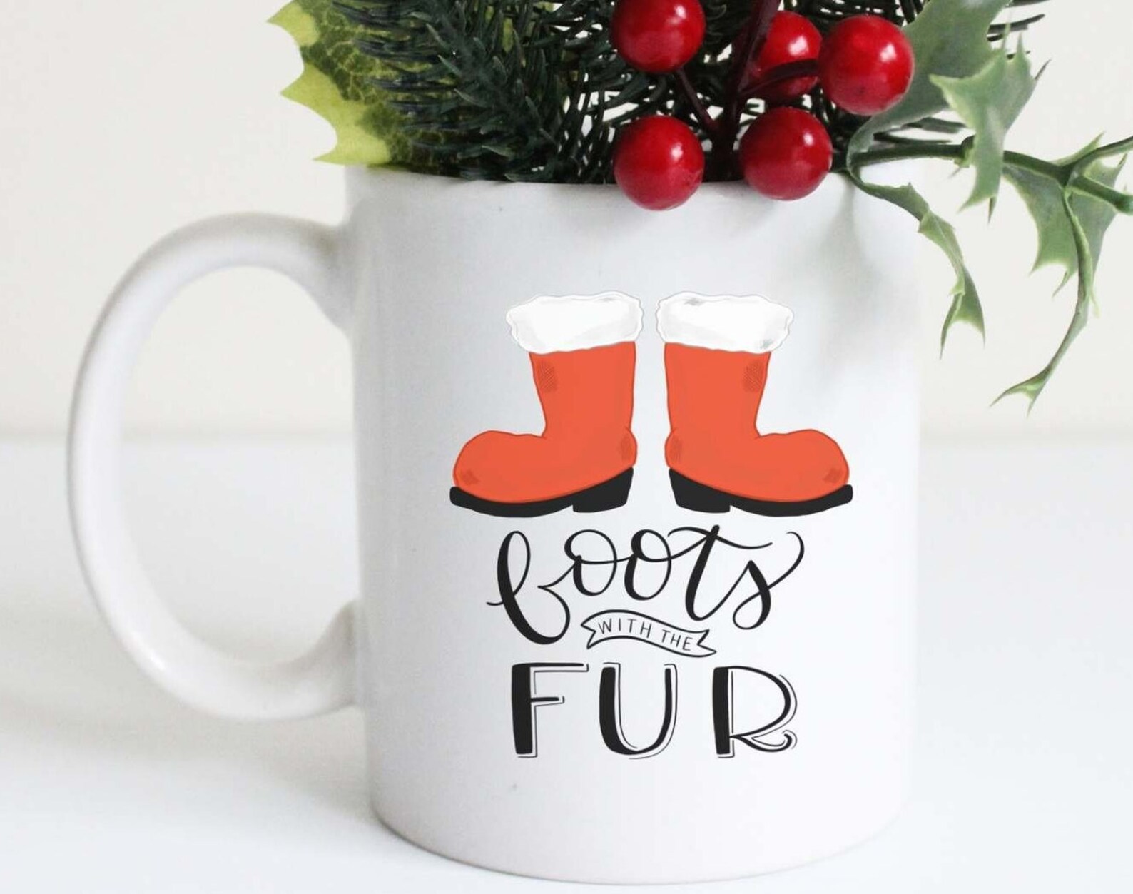 Boots With the Fur Song Lyrics Santa Boots Christmas Holiday Etsy