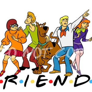 Friends 80s Cartoon Scooby Heat Transfer Vinyl PHYSICAL PRODUCT