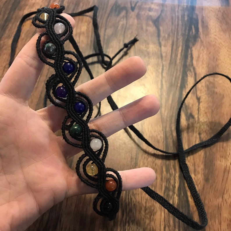 Chakra crystals choker