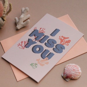 I miss you card, thinking of you, just because card, quarantine card, lockdown letters, missing you, long distance relationship image 3