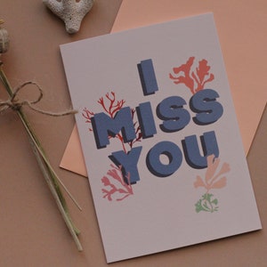 I miss you card, thinking of you, just because card, quarantine card, lockdown letters, missing you, long distance relationship image 6