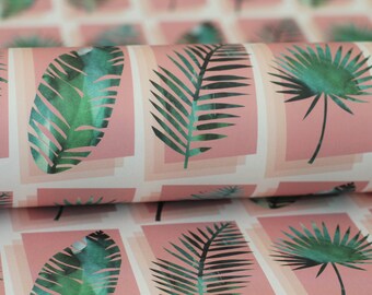 Tropical Palm print wrapping paper set