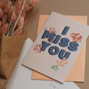 I miss you card, thinking of you, just because card, quarantine card, lockdown letters, missing you, long distance relationship image 1