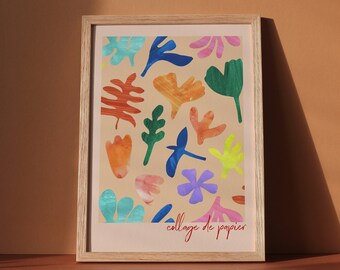 Paper cut outs collage print