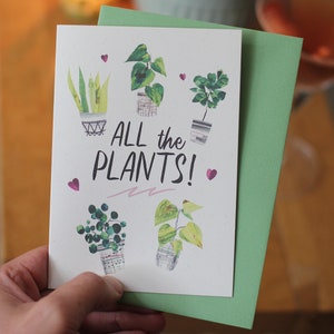 Nouvelle carte à la maison - carte d’amoureux de plante - carte de jardiniers - plante de maison - carte de crémaillère - carte de déménagement - carte botanique - usine de fromage monstera