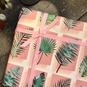 Tropical Palm print wrapping paper set image 4