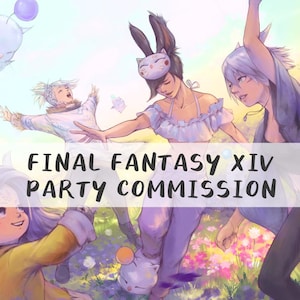 Final Fantasy XIV commission | FFXIV character commission, party commission, Final Fantasy XIV art, FF14 art, ffxiv commission