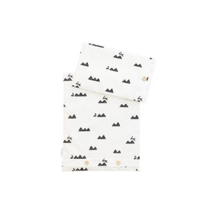 Mountain and Rabbits dolls bed linen / dolls bedding / dolls bedding set / bed linen set / miniature bedding