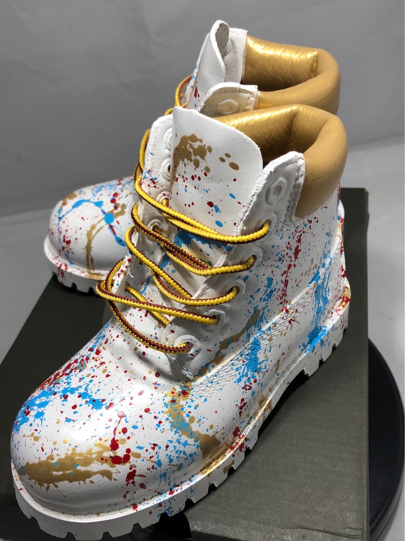 white and rose gold timberlands