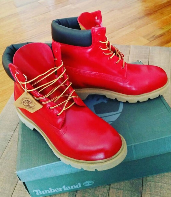 red timberland boots mens