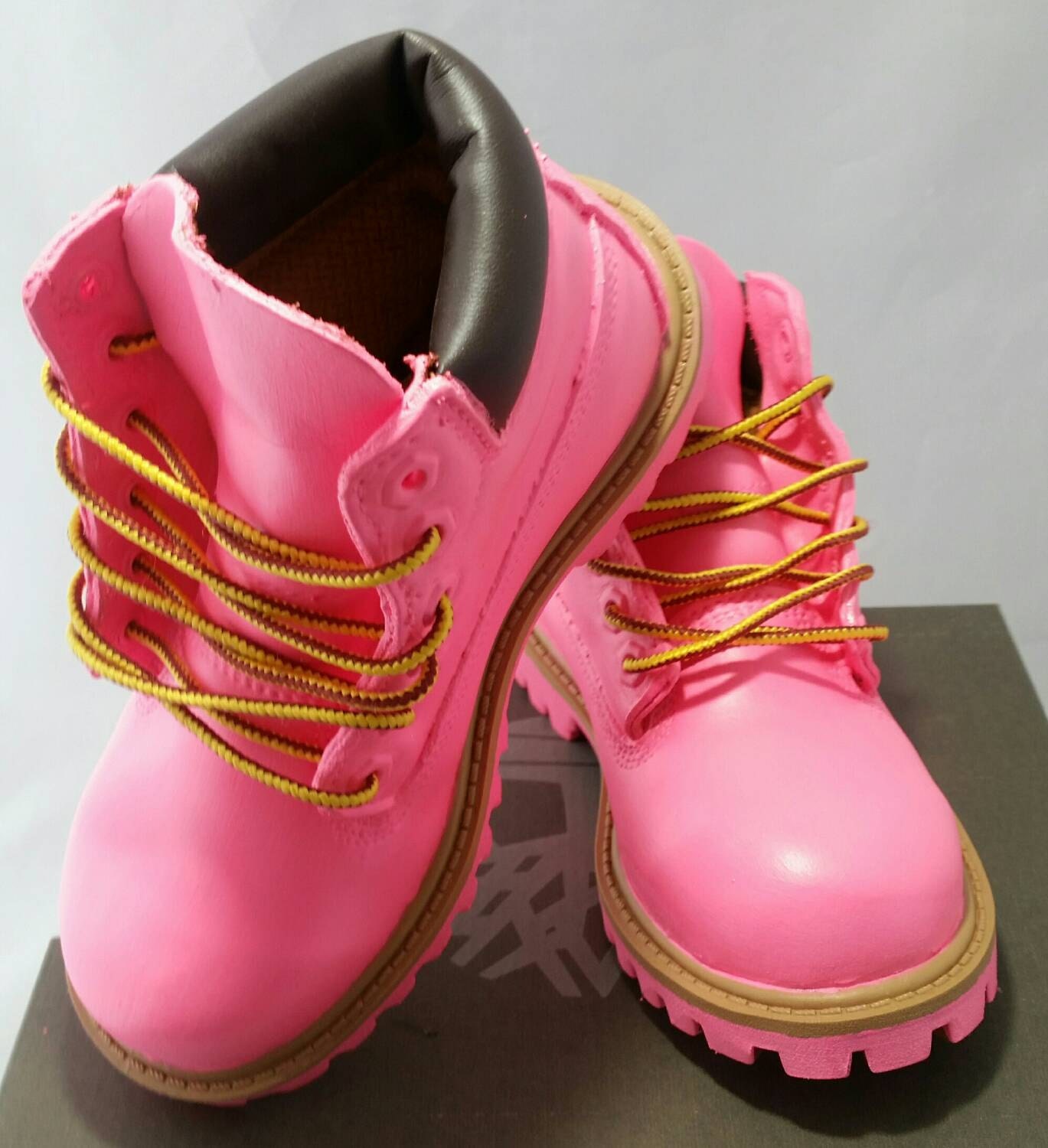 Pink Timberland Boots Custom Timberlands Mens Womens Kids | Etsy