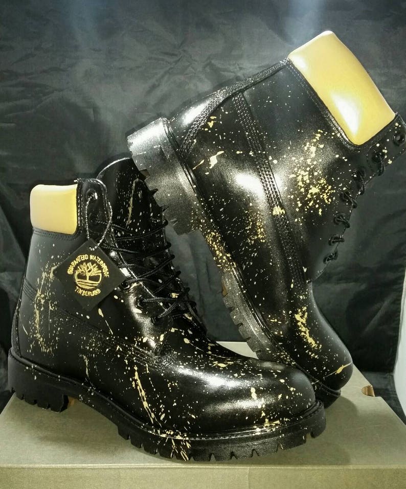 timberland boots black and rose gold