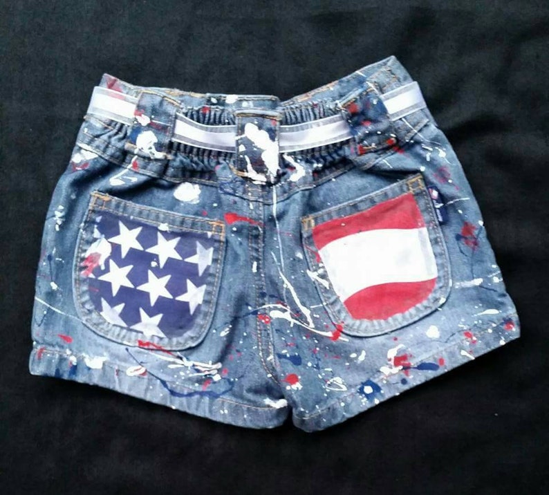 4th of July Girls Boys Patriotic Shorts Jeans Skirts | Etsy