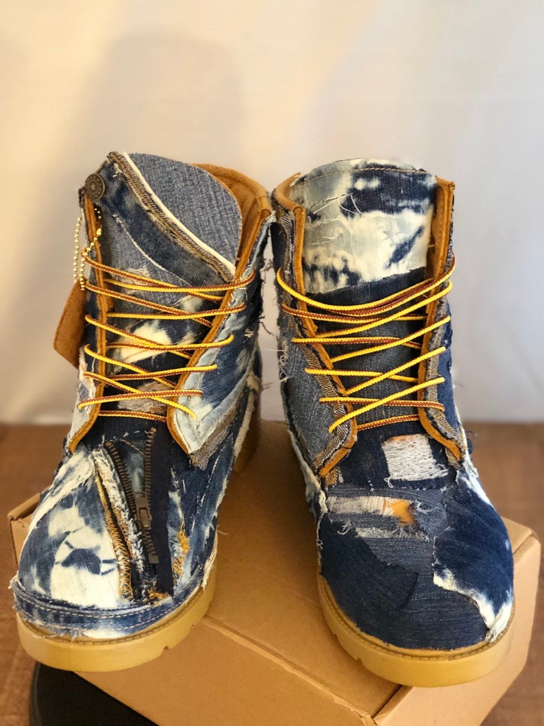 denim jacket and timberland boots