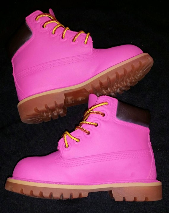 baby pink timbs