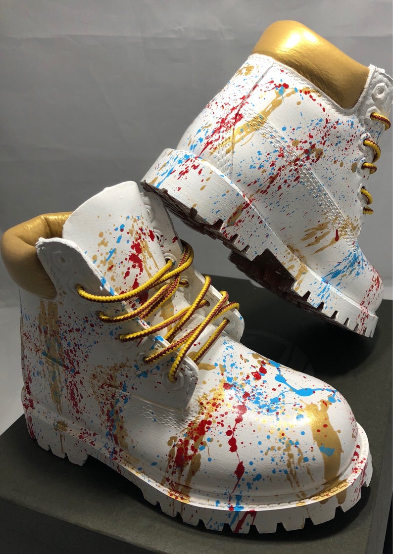 white and rose gold timberlands