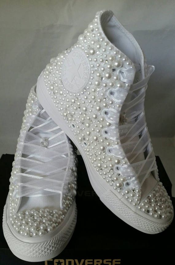 bedazzled converse for wedding