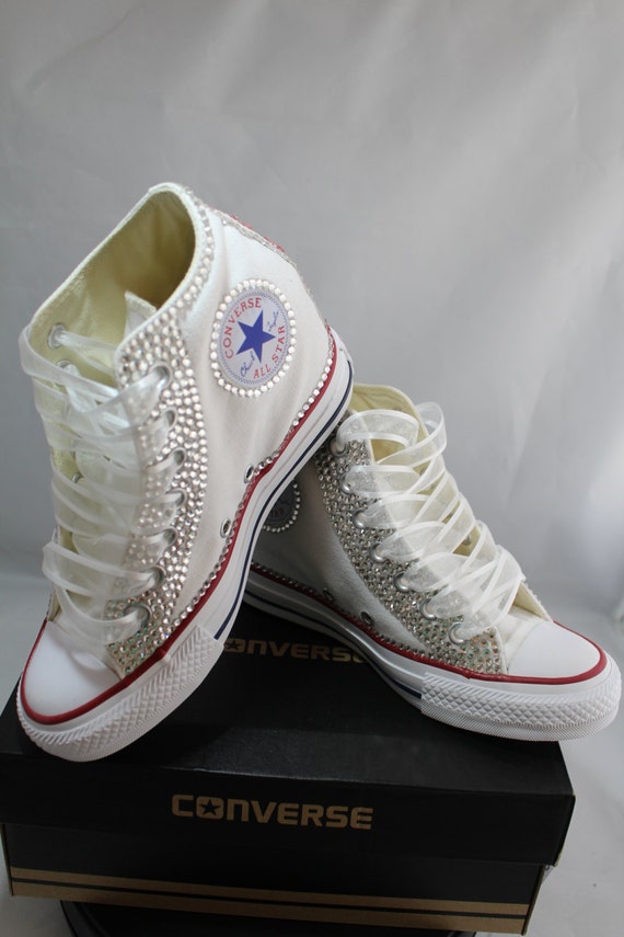 bedazzled wedge sneakers