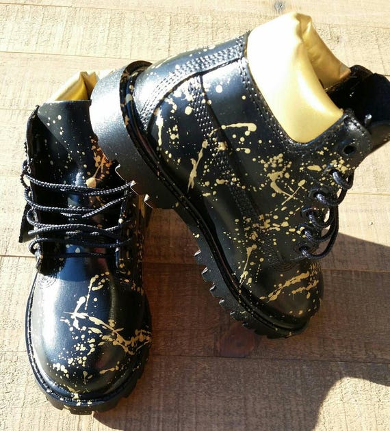 timberland boots black and rose gold