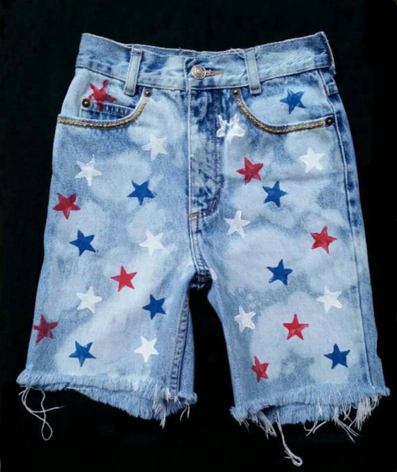 Items similar to 4th of July- Girls- Boys- Patriotic Shorts- Jeans ...