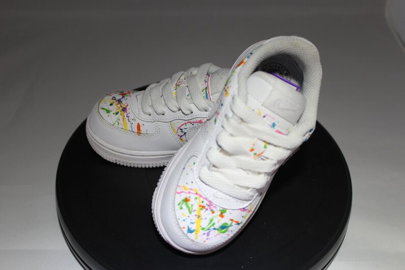 Custom Splatter Painted Air Force Ones Hand Painted Tennis Etsy