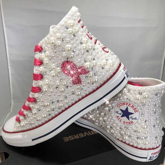 breast cancer converse sneakers