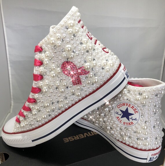 breast cancer converse sneakers