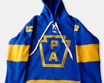 Pennsylvania Keystone Hockey Hoodie – Embroidered State Flag Sweater