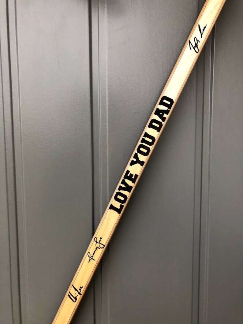 Custom Engraved Wood Hockey Stick, Handcrafted and Personalized for