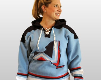 Besticktes Lake Placit Eishockey Hoodie: 1980 Miracle on Ice Kapuzenpullover