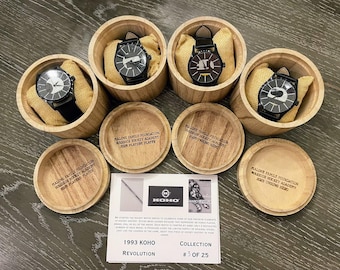 Vintage Hockey Stick Watch with Custom Engraved Wood Box