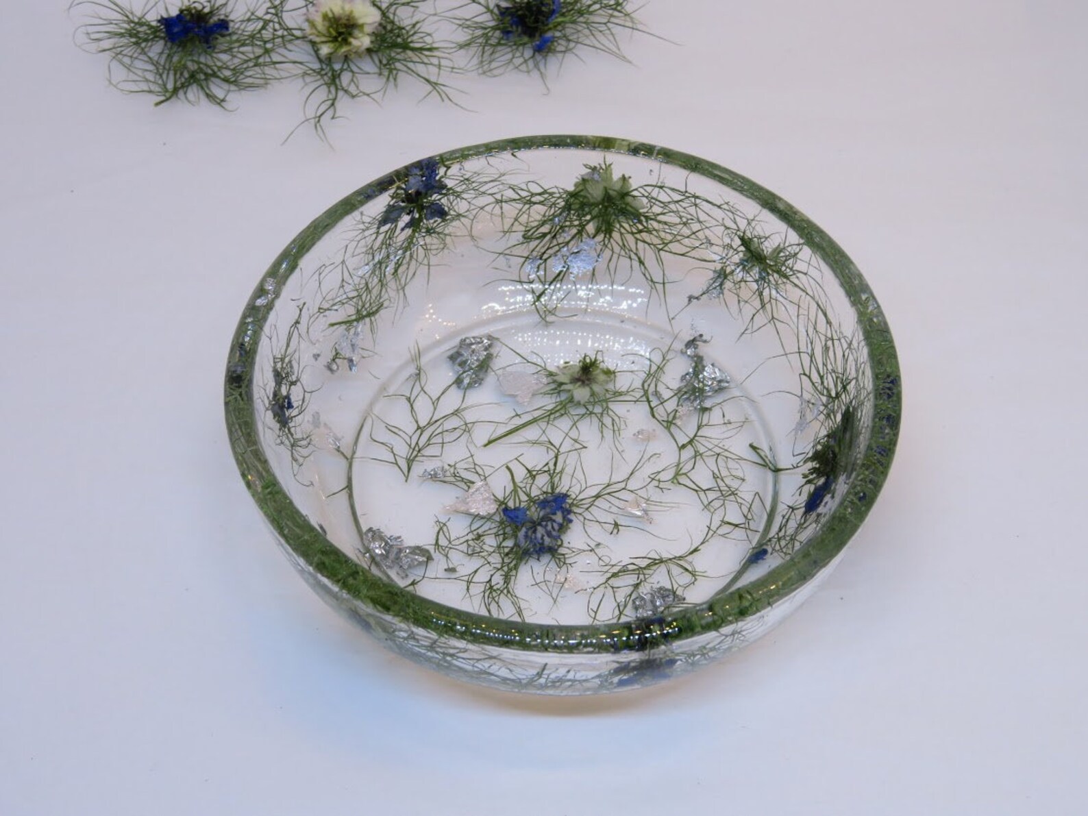 Resin bowl with real flowers flower preservation resin bowl Etsy