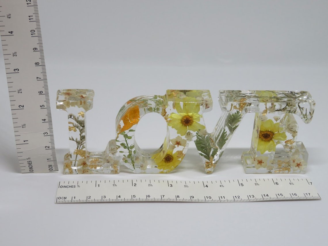 Wedding Bouquet Resin Letters Wedding Flower Preservation Etsy