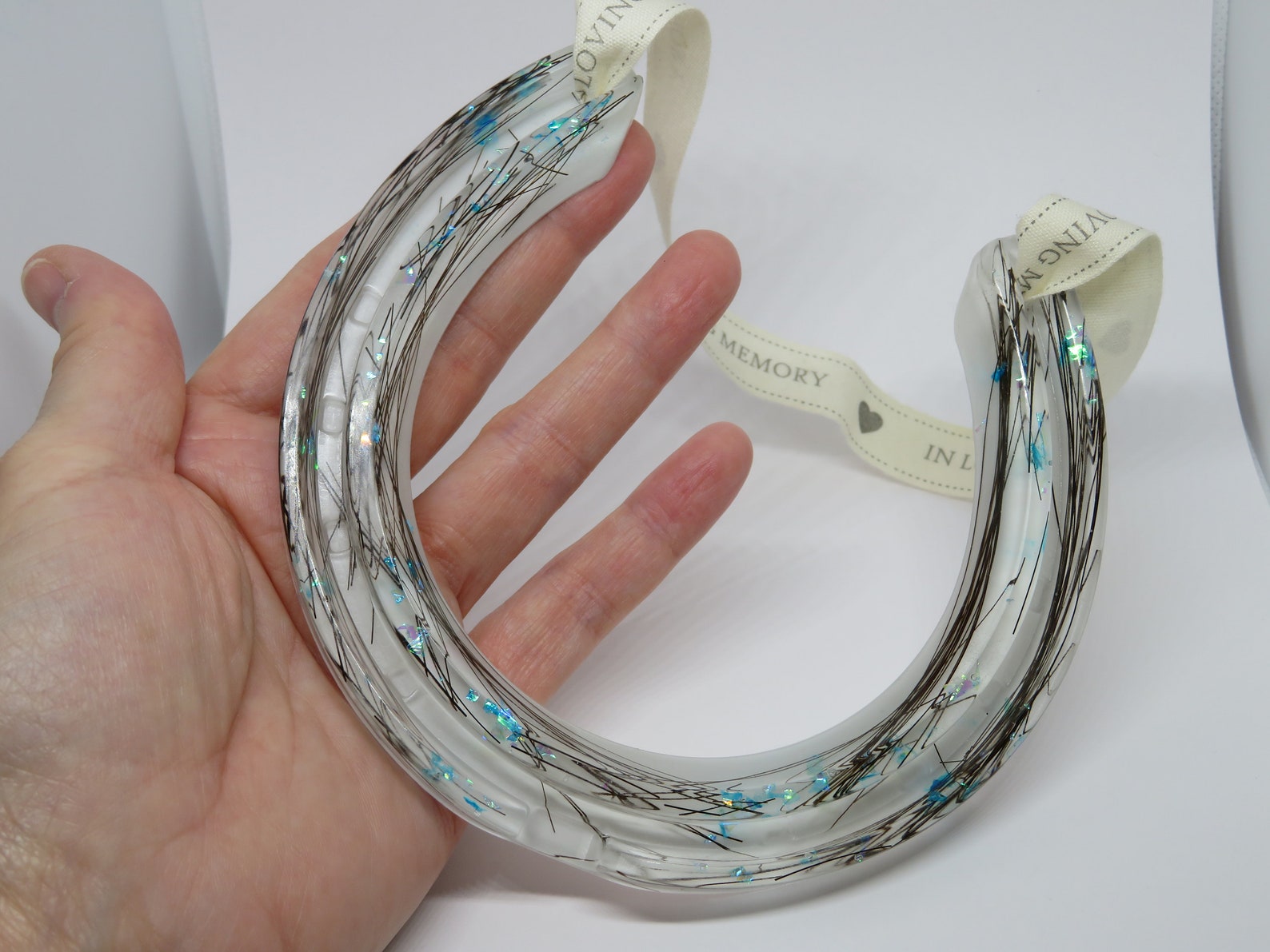 Horse hair keepsake resin horse shoe preserving your Etsy