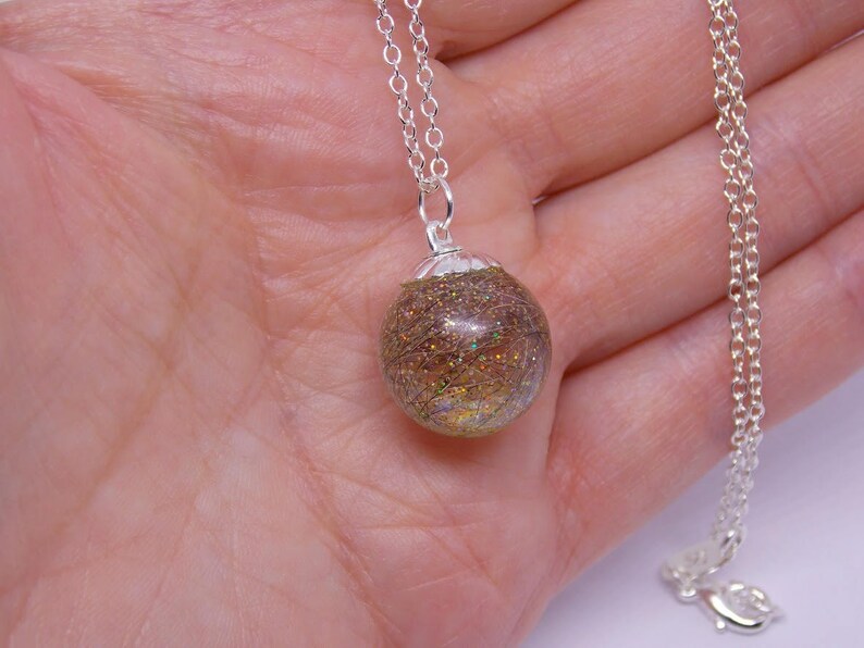personalised hair keepsake hair jewellery keepsake bead hair locket mom gift, keepsake jewelry memorial pendant loved ones hair
