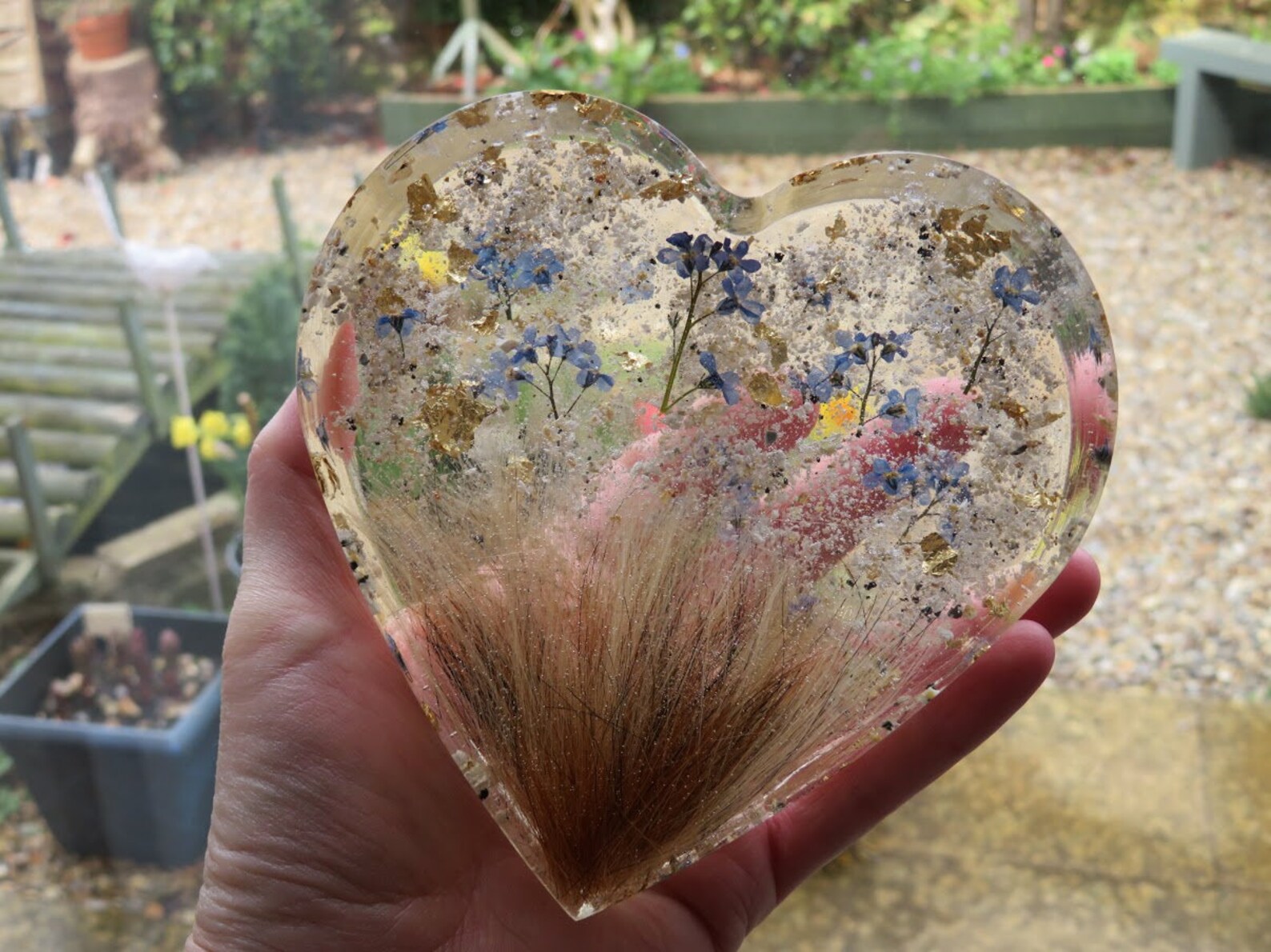 Cremation Memorial for Pet Ashes large Keepsake Heart Etsy