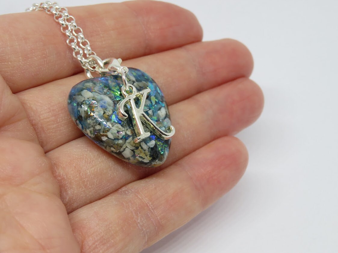 Heart ashes necklace Pet memorial jewelry Personalised urn