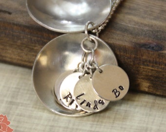 ADD ON - Sterling Silver Charm, 1/2" Charm, Name Disk Charm, Hand Stamped, Personalized Jewelry