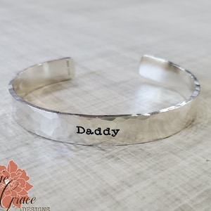 Engraved Cuff Bracelet, 10mm Thick Sterling Silver Cuff Bracelet, Custom Message, Personalized Bangle