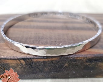 Gepersonaliseerde sterlingzilveren armband, 5 mm, armband met gegraveerd bericht, aangepaste tekst