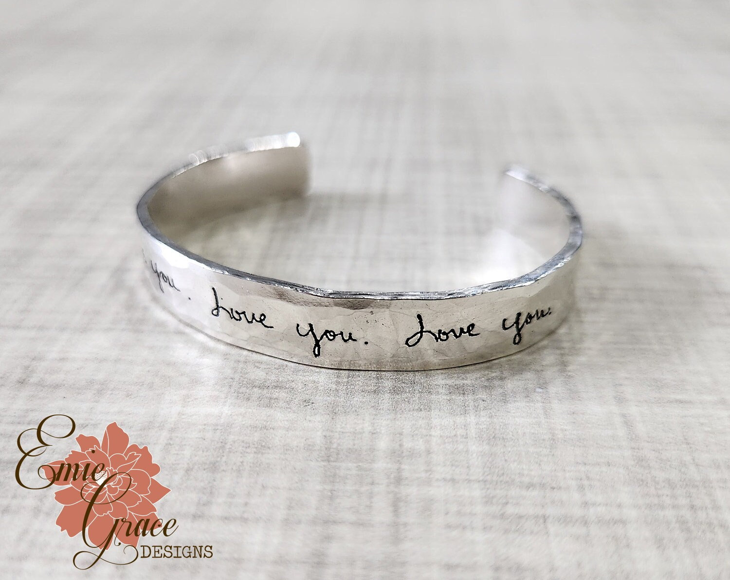 Engraved bracelet 2024 with handwriting