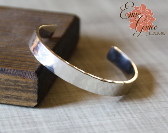Mens silver sale cuff bracelets engraved